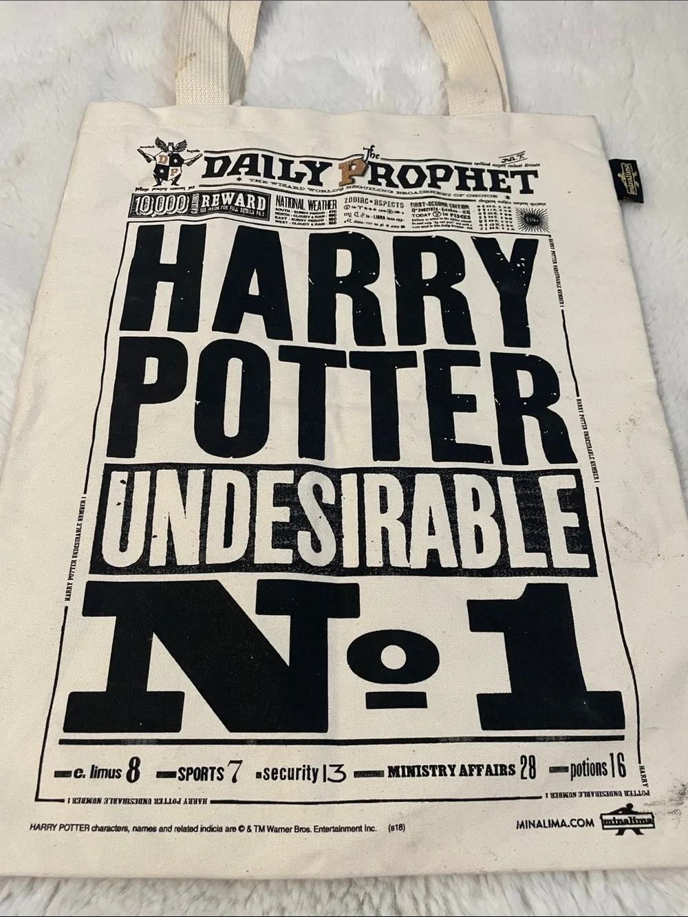 Warner Bros. Cream and Black Harry Potter 'Undesirable No 1' Tote